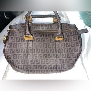 Fendi Forever Bauletto Leather Handbag (Authentic)